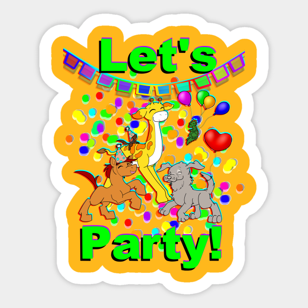 Let's Party Sticker by RockyHay